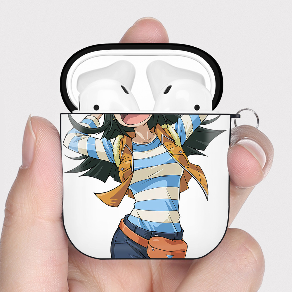 （画像用） 遊☆戯☆王 Yu-Gi-Oh! AirPods 第2世代保護ケース ハードシェル ブラック 耐衝撃・防指紋・カラビナ付き