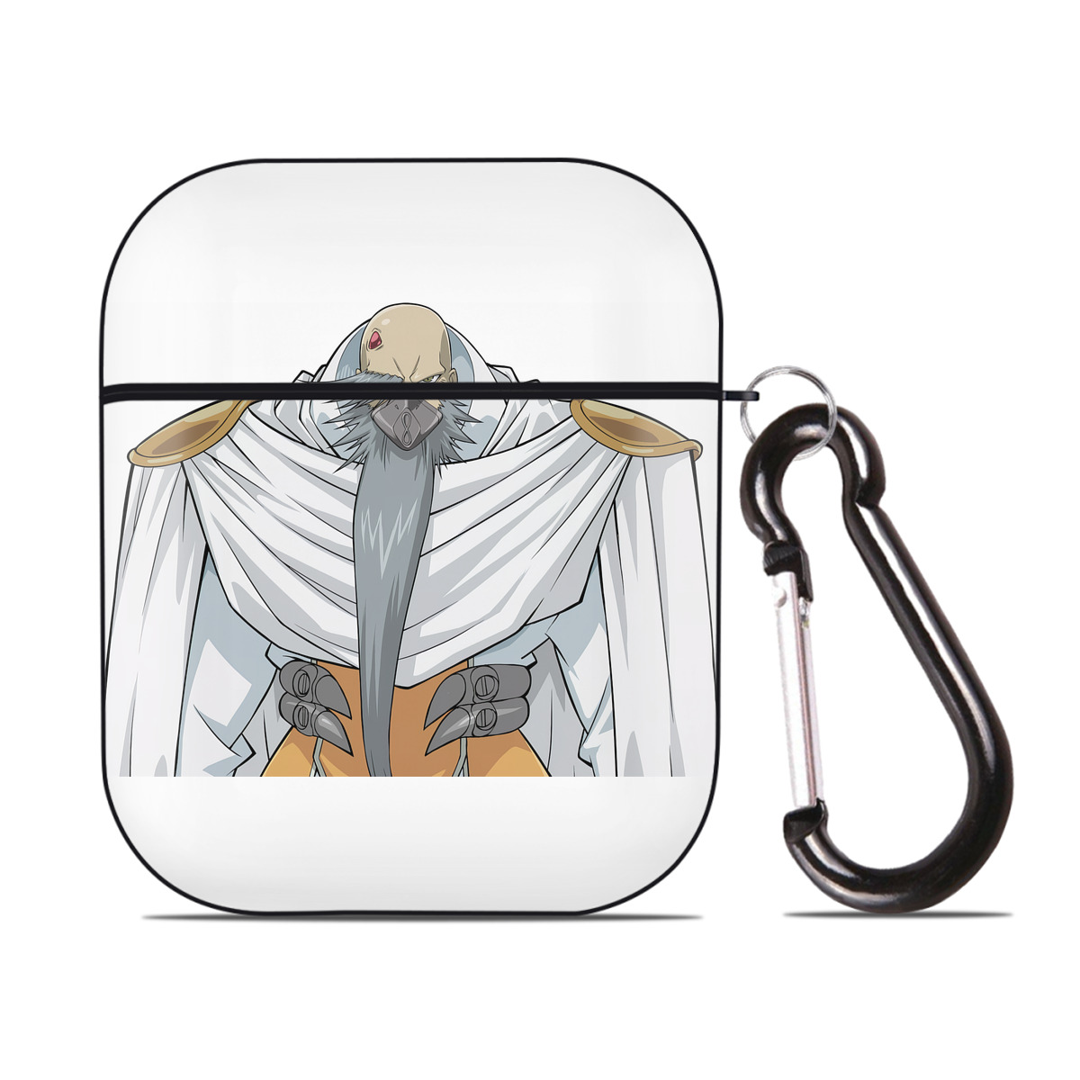 （画像用） 遊☆戯☆王 Yu-Gi-Oh! AirPods 第2世代保護ケース ハードシェル ブラック 耐衝撃・防指紋・カラビナ付き
