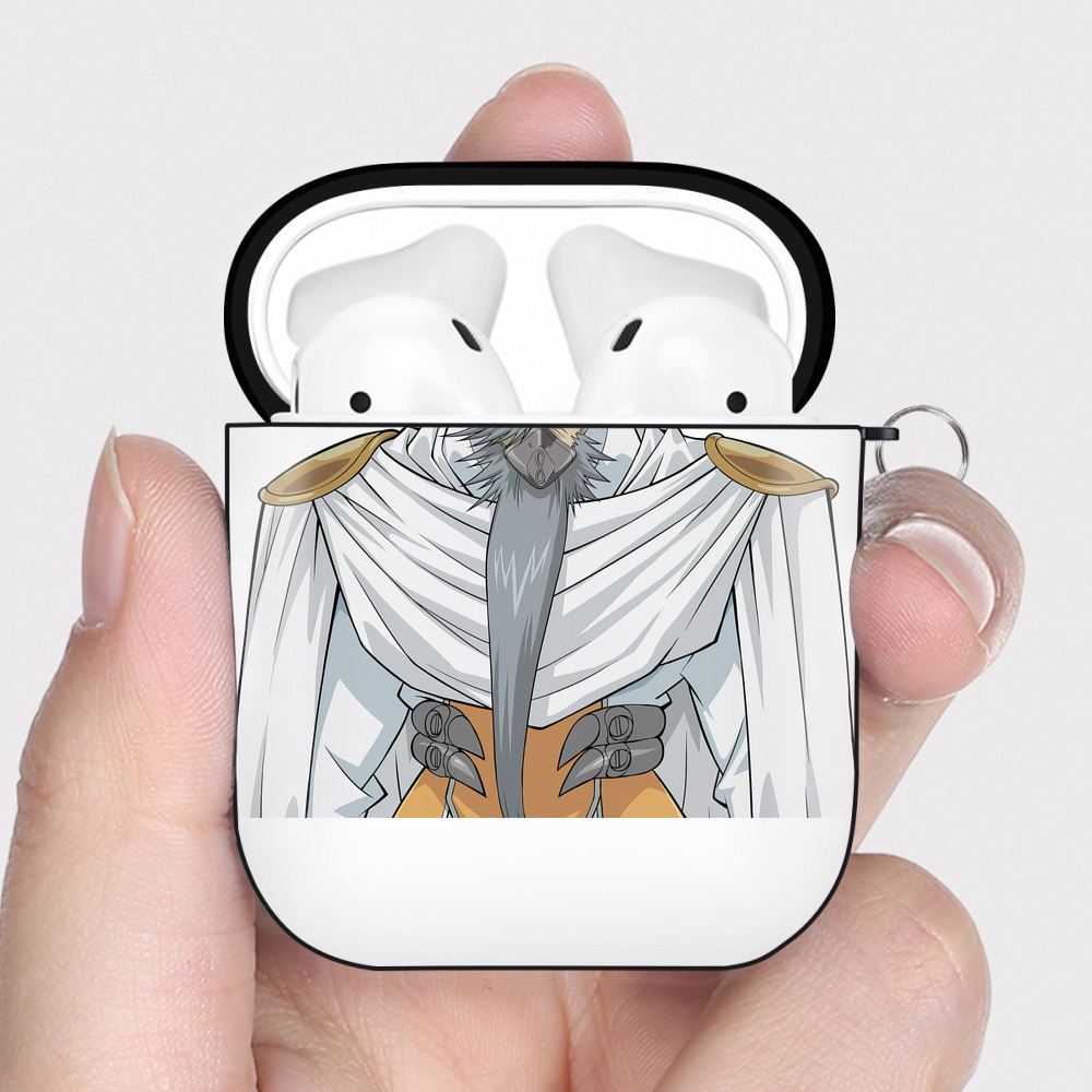 （画像用） 遊☆戯☆王 Yu-Gi-Oh! AirPods 第2世代保護ケース ハードシェル ブラック 耐衝撃・防指紋・カラビナ付き