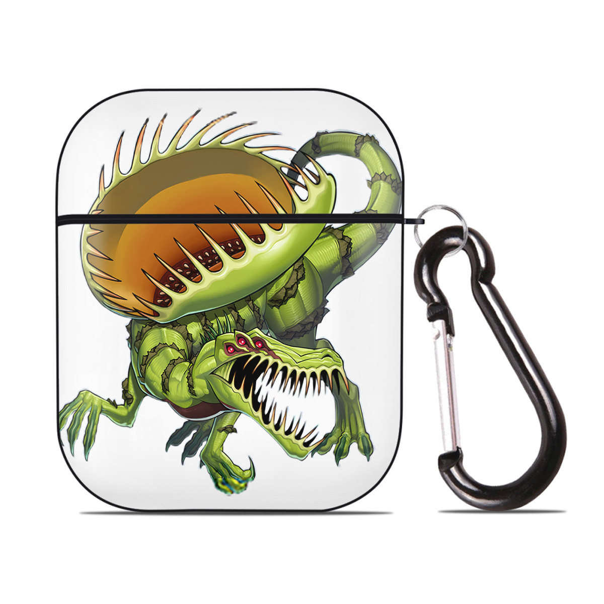 （画像用） 遊☆戯☆王 Yu-Gi-Oh! AirPods 第2世代保護ケース ハードシェル ブラック 耐衝撃・防指紋・カラビナ付き