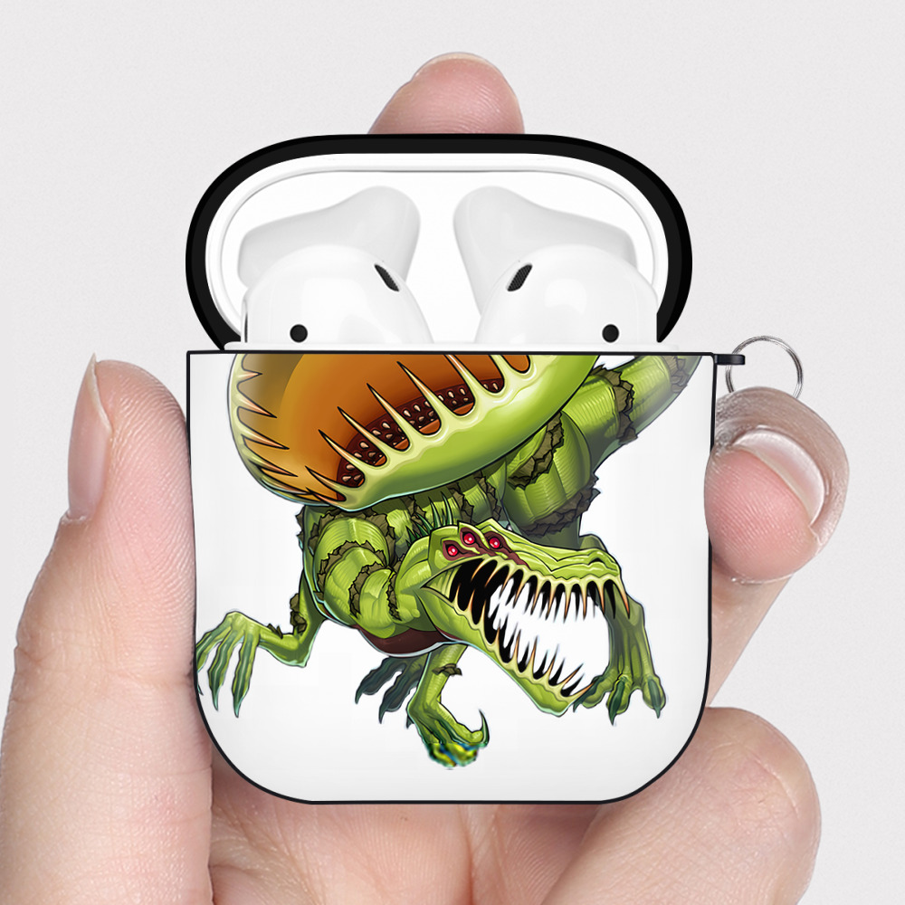 （画像用） 遊☆戯☆王 Yu-Gi-Oh! AirPods 第2世代保護ケース ハードシェル ブラック 耐衝撃・防指紋・カラビナ付き