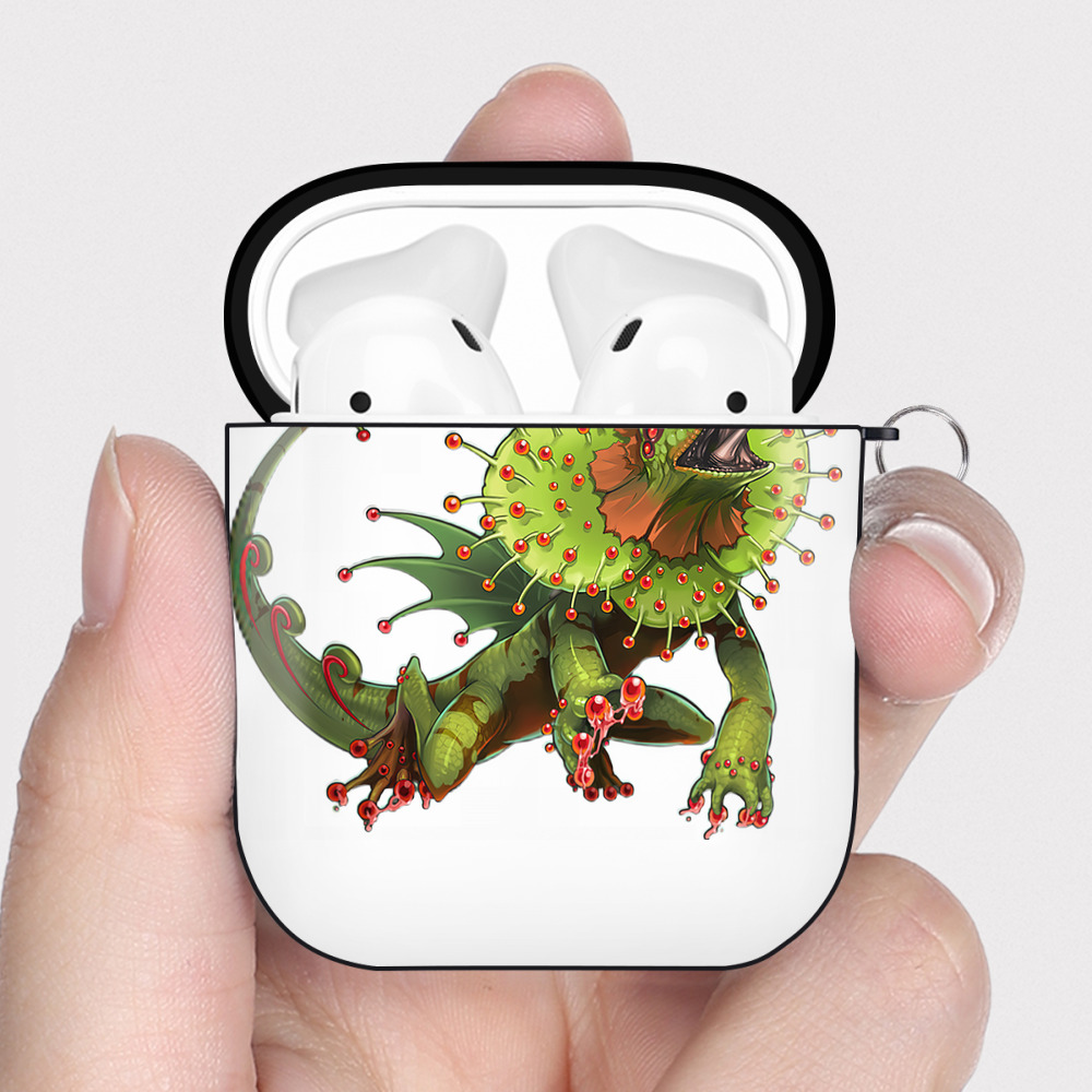 （画像用） 遊☆戯☆王 Yu-Gi-Oh! AirPods 第2世代保護ケース ハードシェル ブラック 耐衝撃・防指紋・カラビナ付き