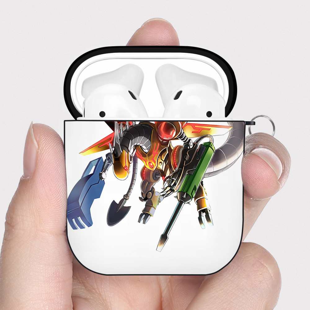 （画像用） 遊☆戯☆王 Yu-Gi-Oh! AirPods 第2世代保護ケース ハードシェル ブラック 耐衝撃・防指紋・カラビナ付き