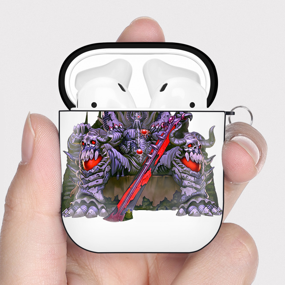 （画像用） 遊☆戯☆王 Yu-Gi-Oh! AirPods 第2世代保護ケース ハードシェル ブラック 耐衝撃・防指紋・カラビナ付き