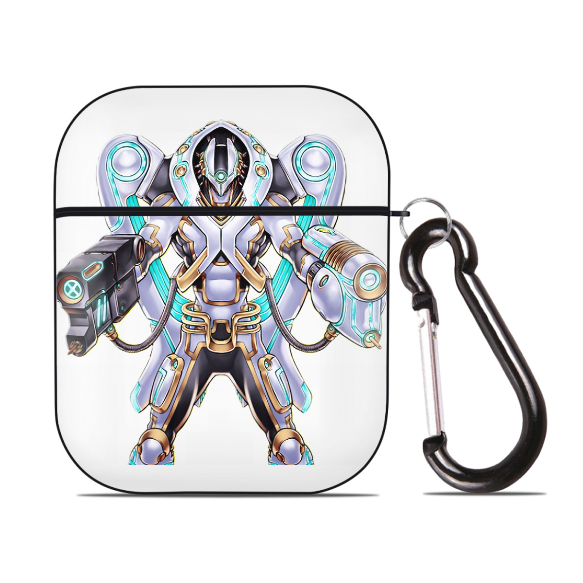（画像用） 遊☆戯☆王 Yu-Gi-Oh! AirPods 第2世代保護ケース ハードシェル ブラック 耐衝撃・防指紋・カラビナ付き