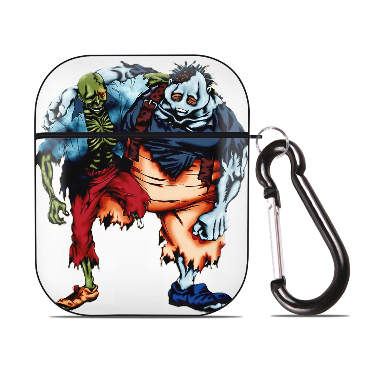 （画像用） 遊☆戯☆王 Yu-Gi-Oh! AirPods 第2世代保護ケース ハードシェル ブラック 耐衝撃・防指紋・カラビナ付き