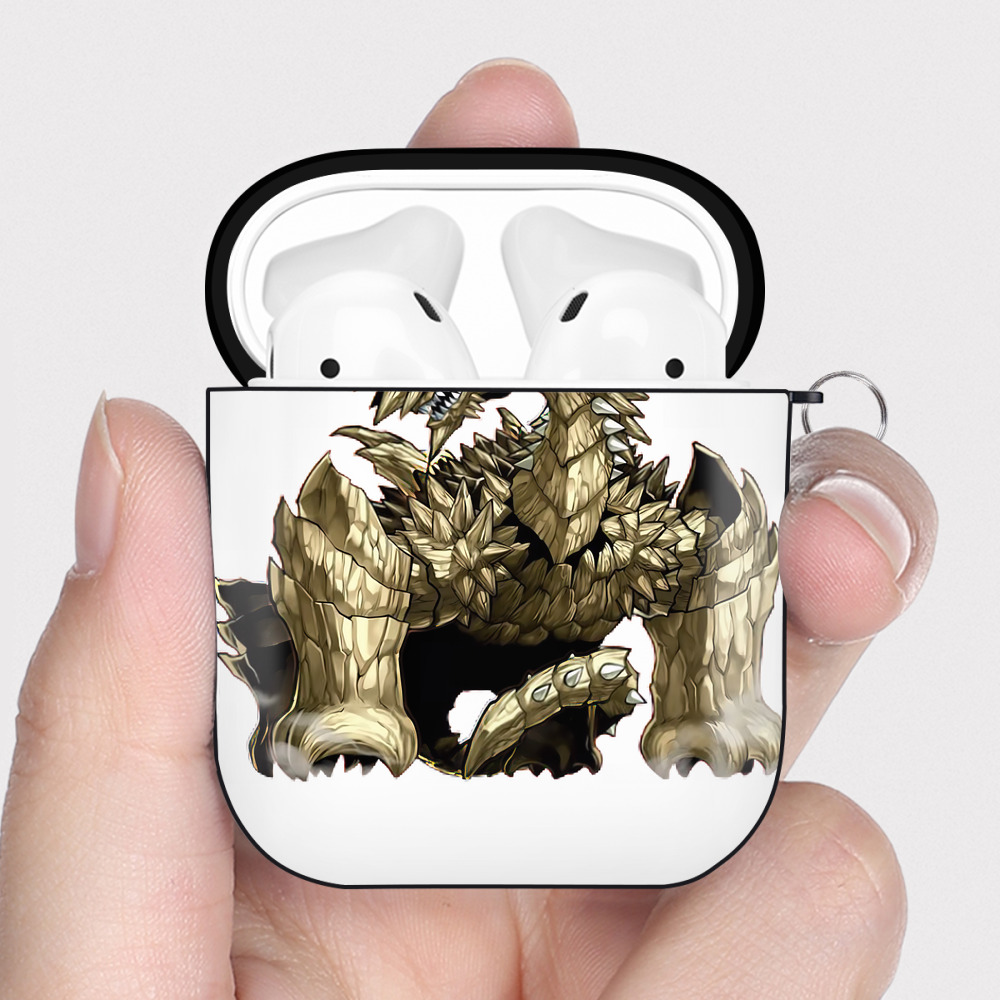 （画像用） 遊☆戯☆王 Yu-Gi-Oh! AirPods 第2世代保護ケース ハードシェル ブラック 耐衝撃・防指紋・カラビナ付き