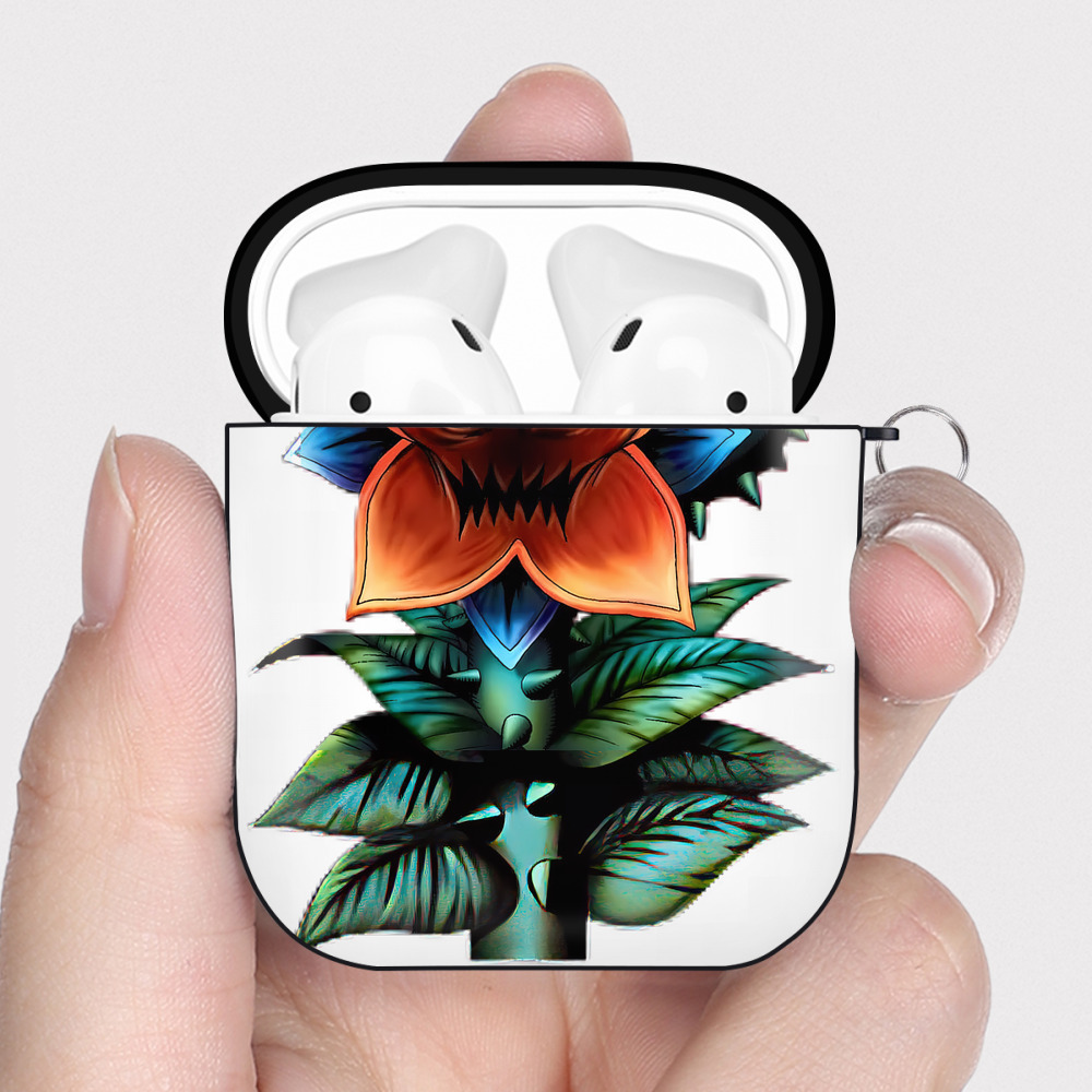 （画像用） 遊☆戯☆王 Yu-Gi-Oh! AirPods 第2世代保護ケース ハードシェル ブラック 耐衝撃・防指紋・カラビナ付き