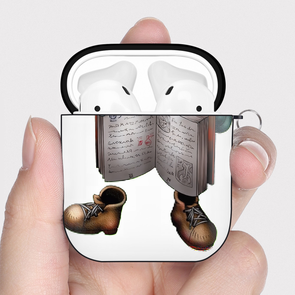（画像用） 遊☆戯☆王 Yu-Gi-Oh! AirPods 第2世代保護ケース ハードシェル ブラック 耐衝撃・防指紋・カラビナ付き