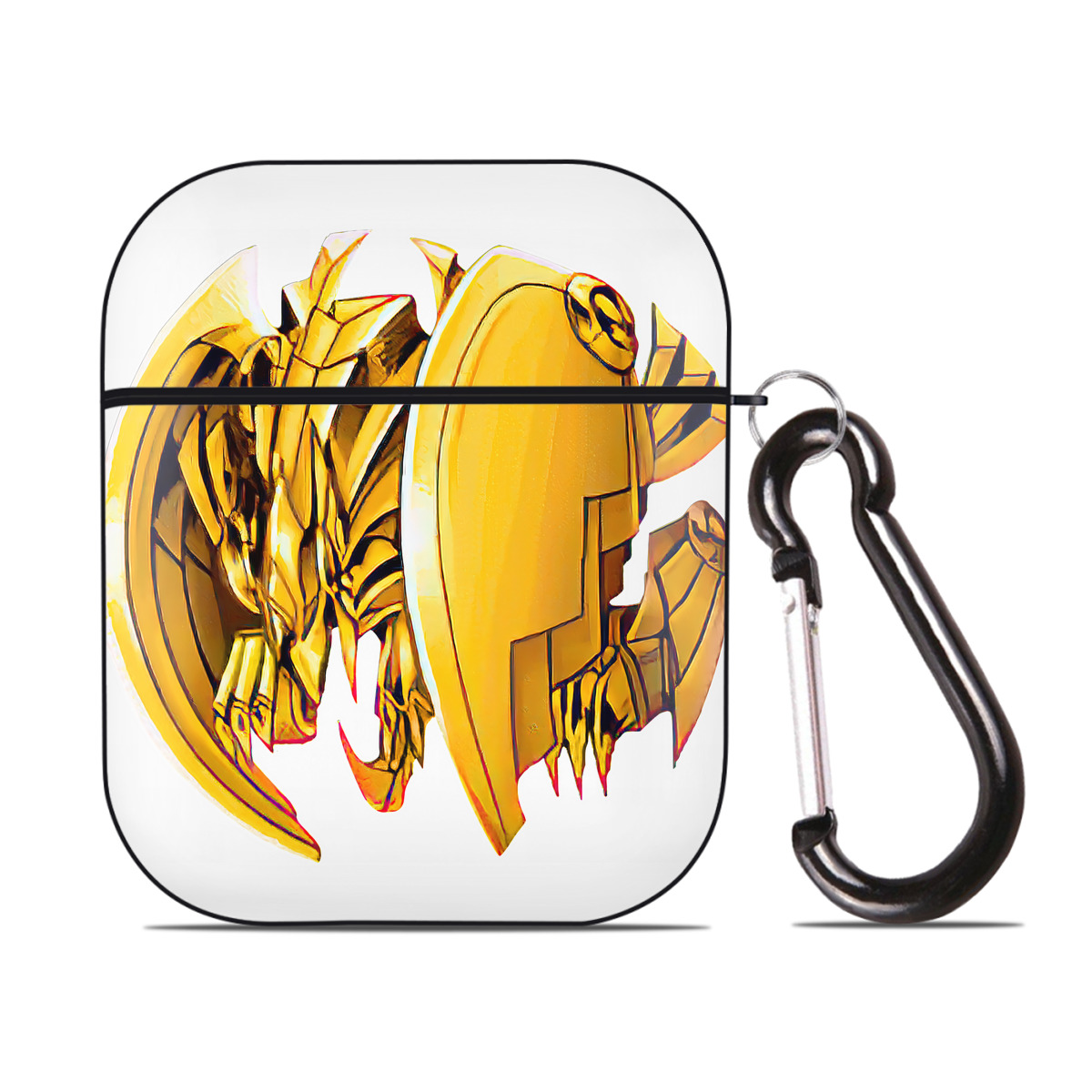 （画像用） 遊☆戯☆王 Yu-Gi-Oh! AirPods 第2世代保護ケース ハードシェル ブラック 耐衝撃・防指紋・カラビナ付き
