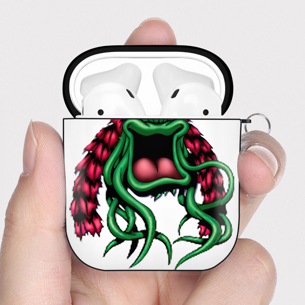 （画像用） 遊☆戯☆王 Yu-Gi-Oh! AirPods 第2世代保護ケース ハードシェル ブラック 耐衝撃・防指紋・カラビナ付き