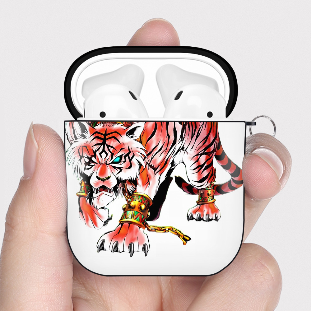 （画像用） 遊☆戯☆王 Yu-Gi-Oh! AirPods 第2世代保護ケース ハードシェル ブラック 耐衝撃・防指紋・カラビナ付き
