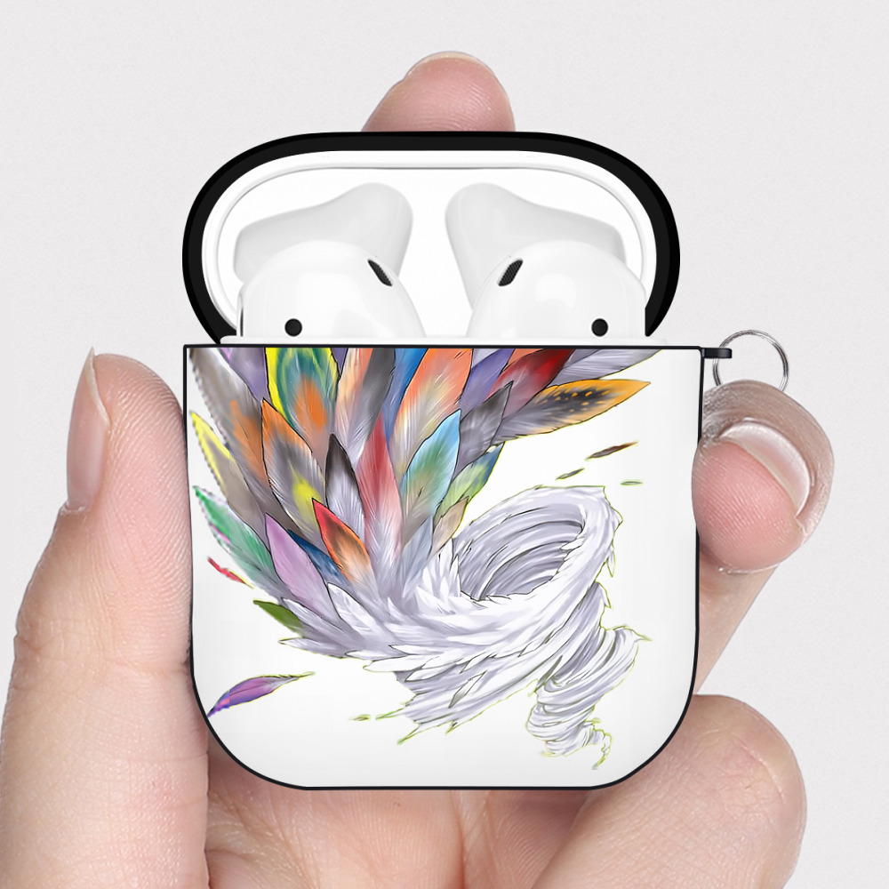 （画像用） 遊☆戯☆王 Yu-Gi-Oh! AirPods 第2世代保護ケース ハードシェル ブラック 耐衝撃・防指紋・カラビナ付き