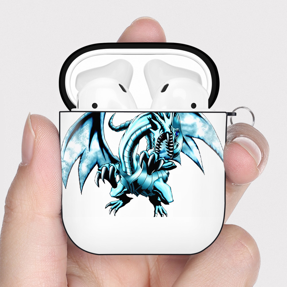 （画像用） 遊☆戯☆王 Yu-Gi-Oh! AirPods 第2世代保護ケース ハードシェル ブラック 耐衝撃・防指紋・カラビナ付き
