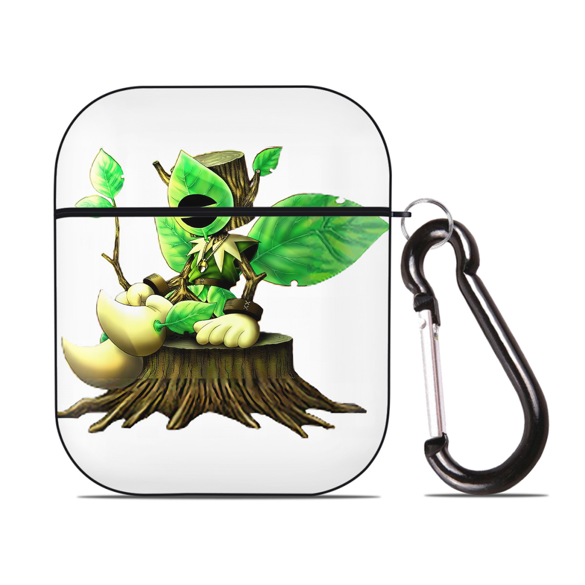 （画像用） 遊☆戯☆王 Yu-Gi-Oh! AirPods 第2世代保護ケース ハードシェル ブラック 耐衝撃・防指紋・カラビナ付き