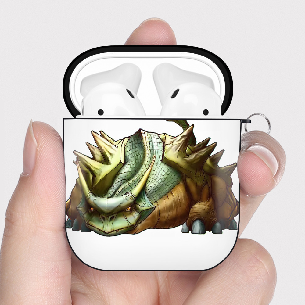 （画像用） 遊☆戯☆王 Yu-Gi-Oh! AirPods 第2世代保護ケース ハードシェル ブラック 耐衝撃・防指紋・カラビナ付き