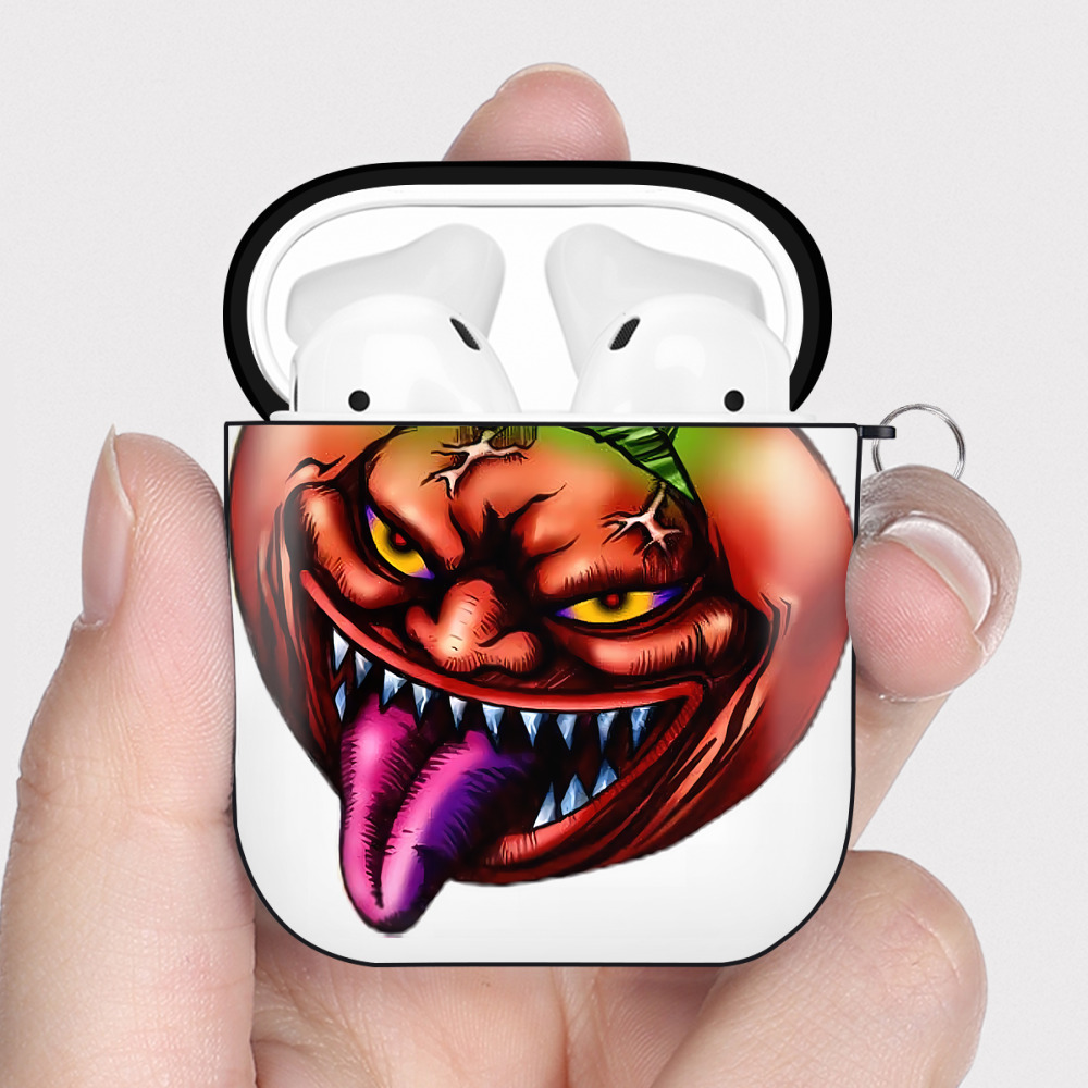 （画像用） 遊☆戯☆王 Yu-Gi-Oh! AirPods 第2世代保護ケース ハードシェル ブラック 耐衝撃・防指紋・カラビナ付き
