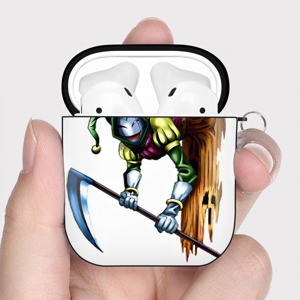 （画像用） 遊☆戯☆王 Yu-Gi-Oh! AirPods 第2世代保護ケース ハードシェル ブラック 耐衝撃・防指紋・カラビナ付き