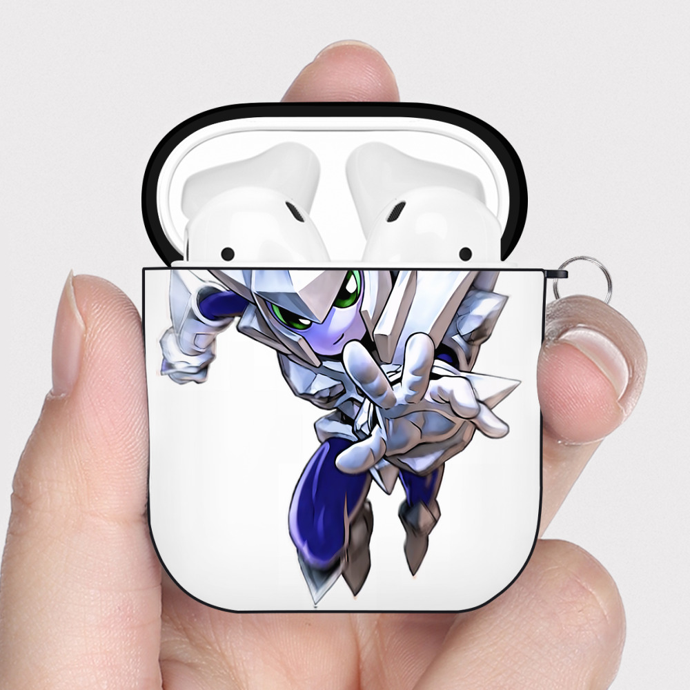 （画像用） 遊☆戯☆王 Yu-Gi-Oh! AirPods 第2世代保護ケース ハードシェル ブラック 耐衝撃・防指紋・カラビナ付き