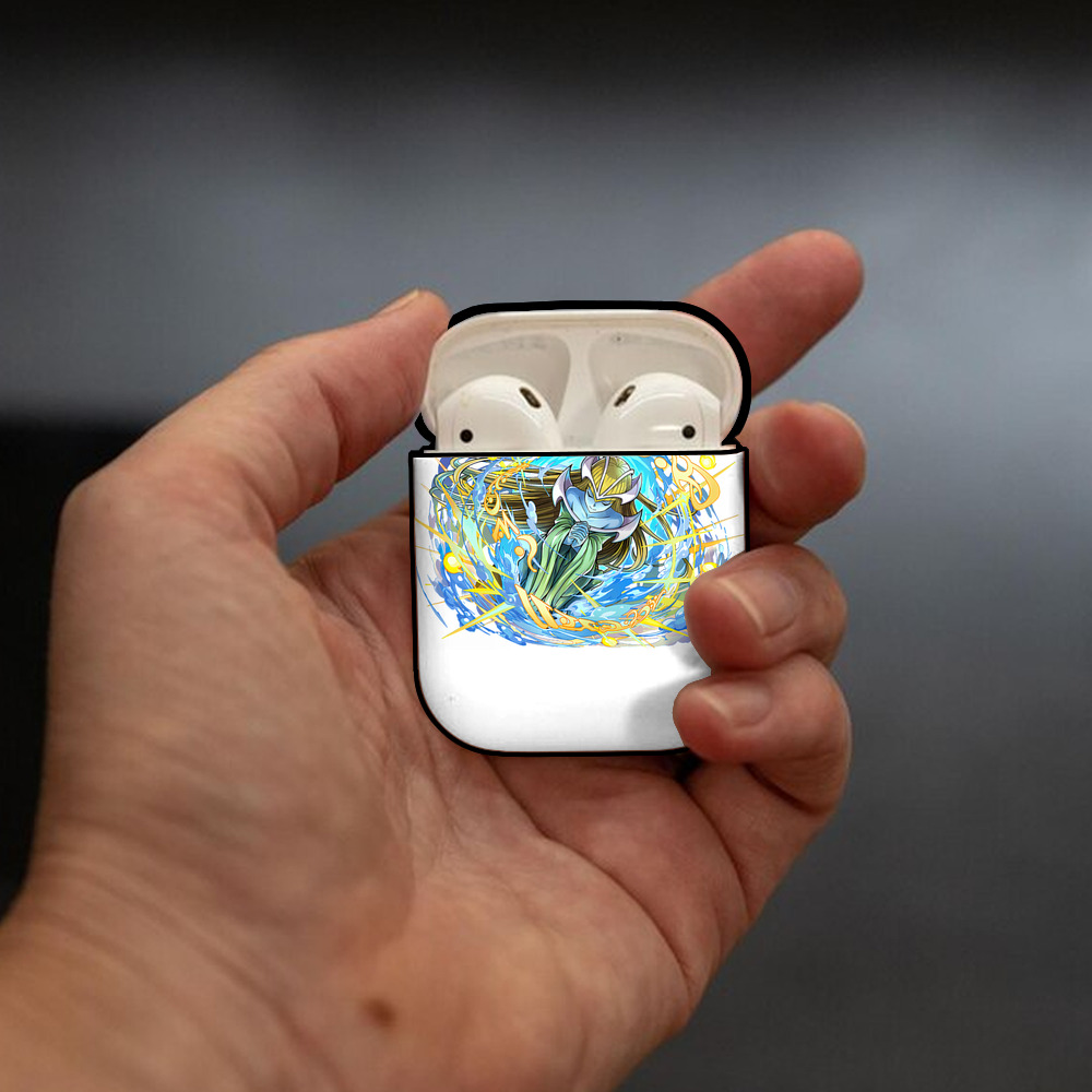 遊☆戯☆王 Yu-Gi-Oh! AirPods 第2世代保護ケース ハードシェル ブラック 耐衝撃・防指紋・カラビナ付き