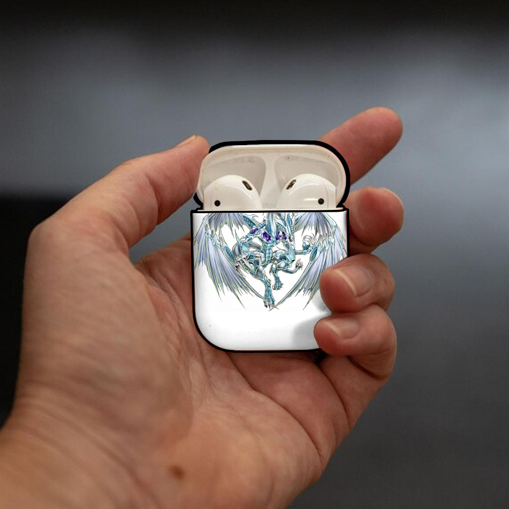 遊☆戯☆王 Yu-Gi-Oh! AirPods 第2世代保護ケース ハードシェル ブラック 耐衝撃・防指紋・カラビナ付き