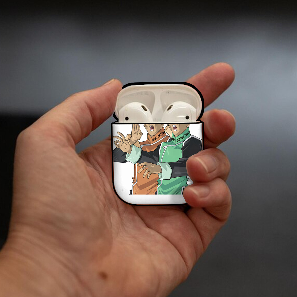 遊☆戯☆王 Yu-Gi-Oh! AirPods 第2世代保護ケース ハードシェル ブラック 耐衝撃・防指紋・カラビナ付き