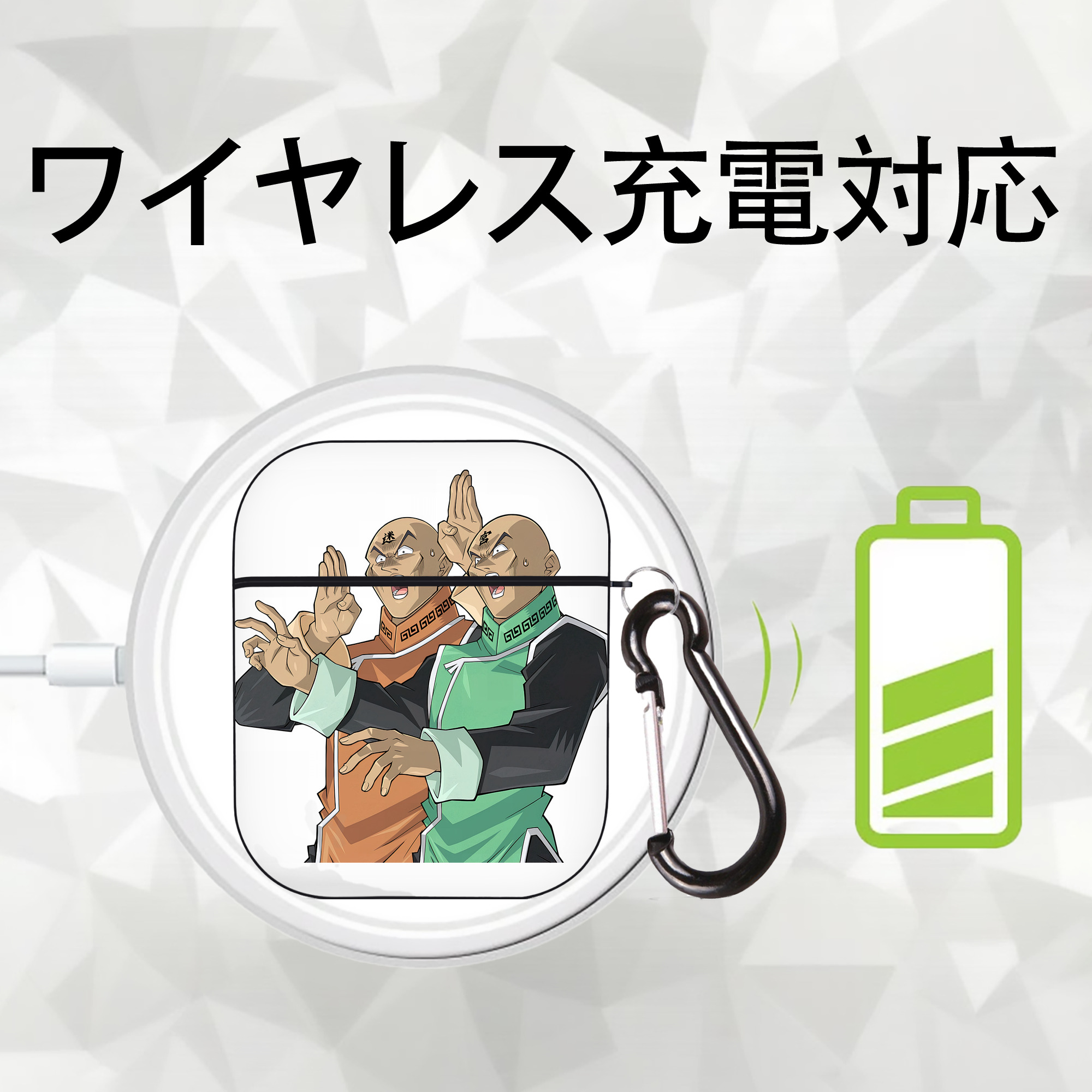 遊☆戯☆王 Yu-Gi-Oh! AirPods 第2世代保護ケース ハードシェル ブラック 耐衝撃・防指紋・カラビナ付き