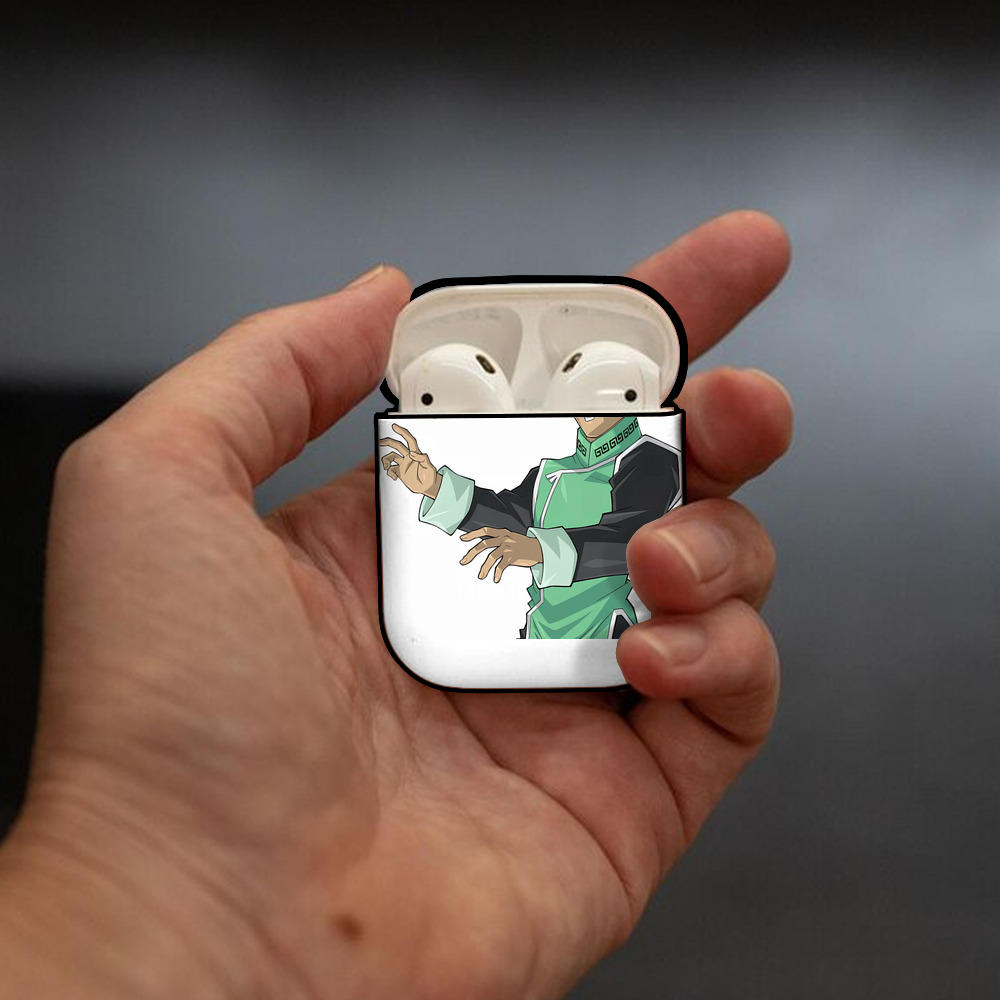 遊☆戯☆王 Yu-Gi-Oh! AirPods 第2世代保護ケース ハードシェル ブラック 耐衝撃・防指紋・カラビナ付き