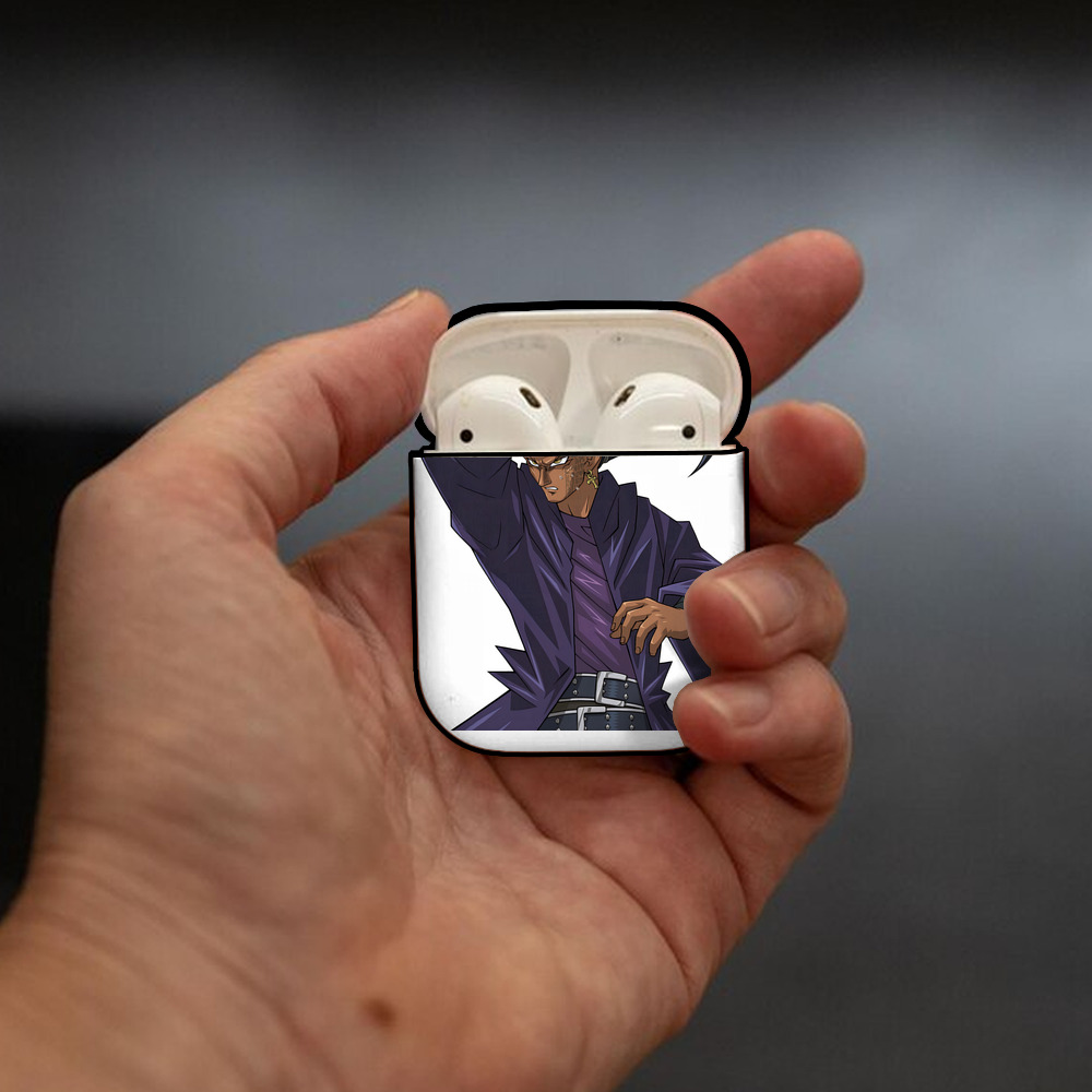 遊☆戯☆王 Yu-Gi-Oh! AirPods 第2世代保護ケース ハードシェル ブラック 耐衝撃・防指紋・カラビナ付き