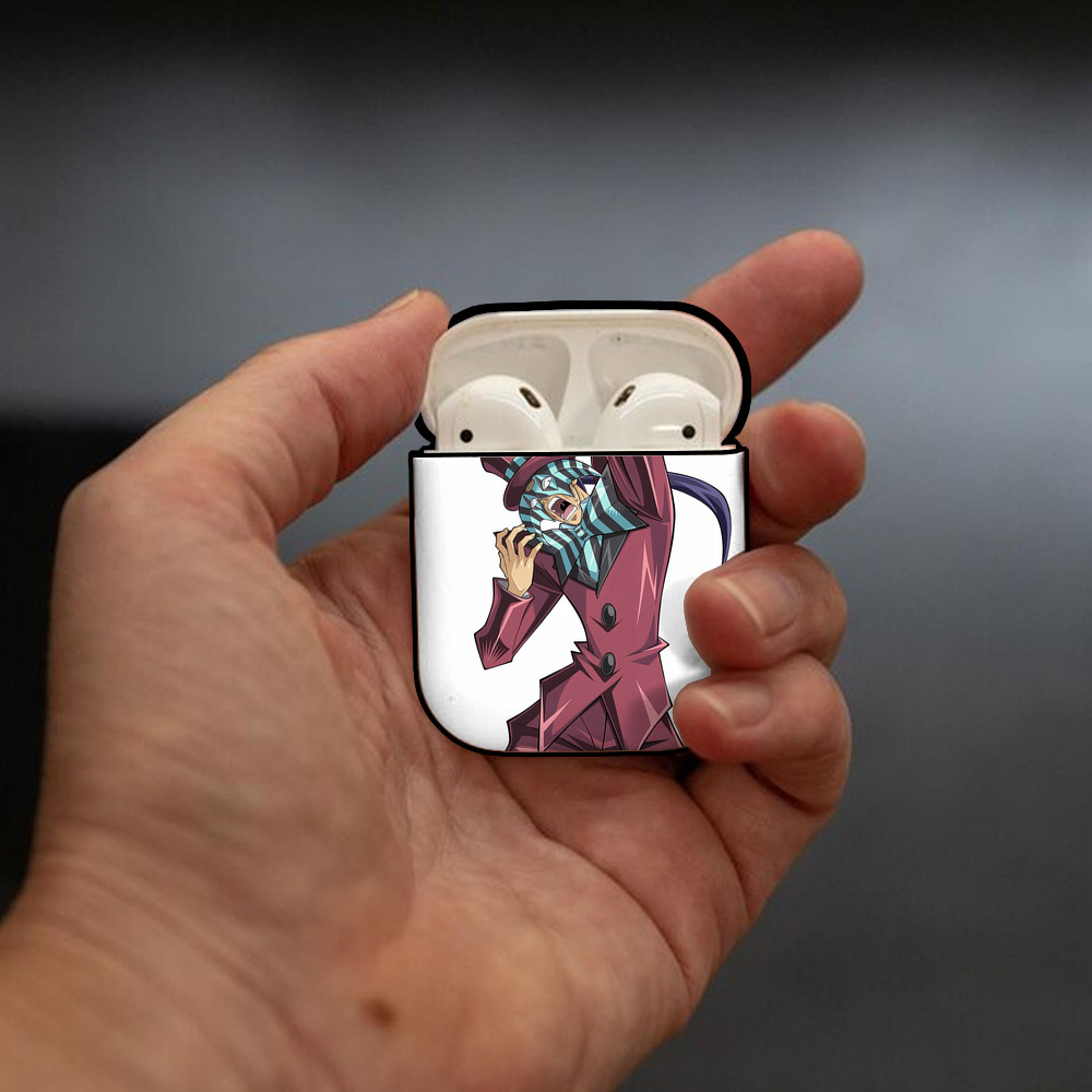 遊☆戯☆王 Yu-Gi-Oh! AirPods 第2世代保護ケース ハードシェル ブラック 耐衝撃・防指紋・カラビナ付き