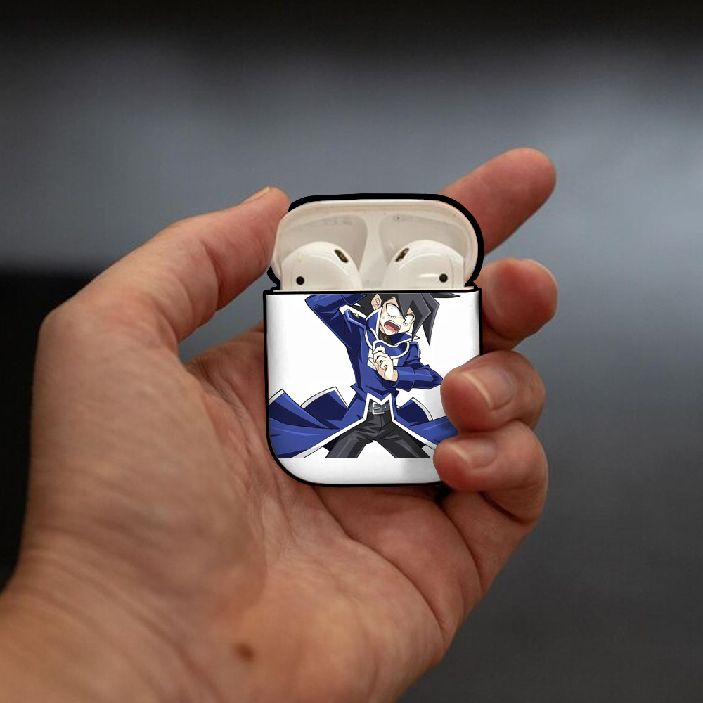 遊☆戯☆王 Yu-Gi-Oh! AirPods 第2世代保護ケース ハードシェル ブラック 耐衝撃・防指紋・カラビナ付き