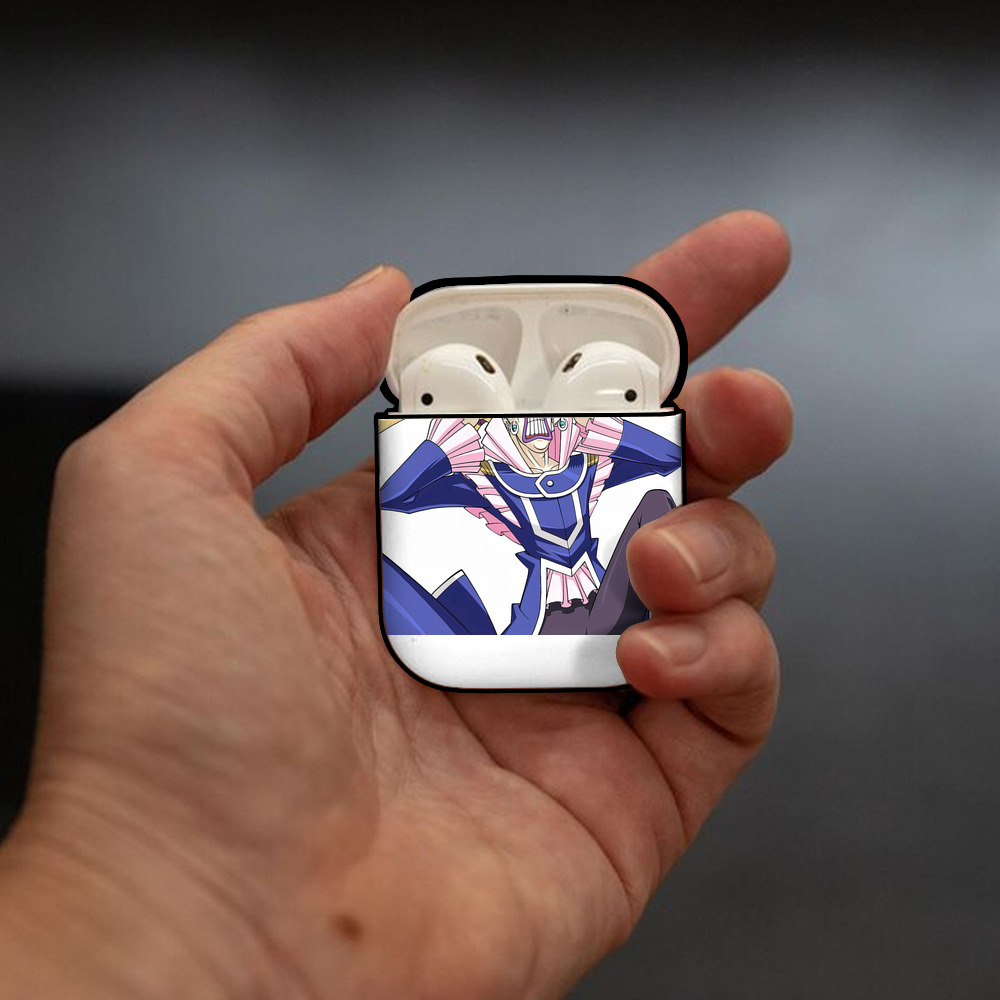 遊☆戯☆王 Yu-Gi-Oh! AirPods 第2世代保護ケース ハードシェル ブラック 耐衝撃・防指紋・カラビナ付き
