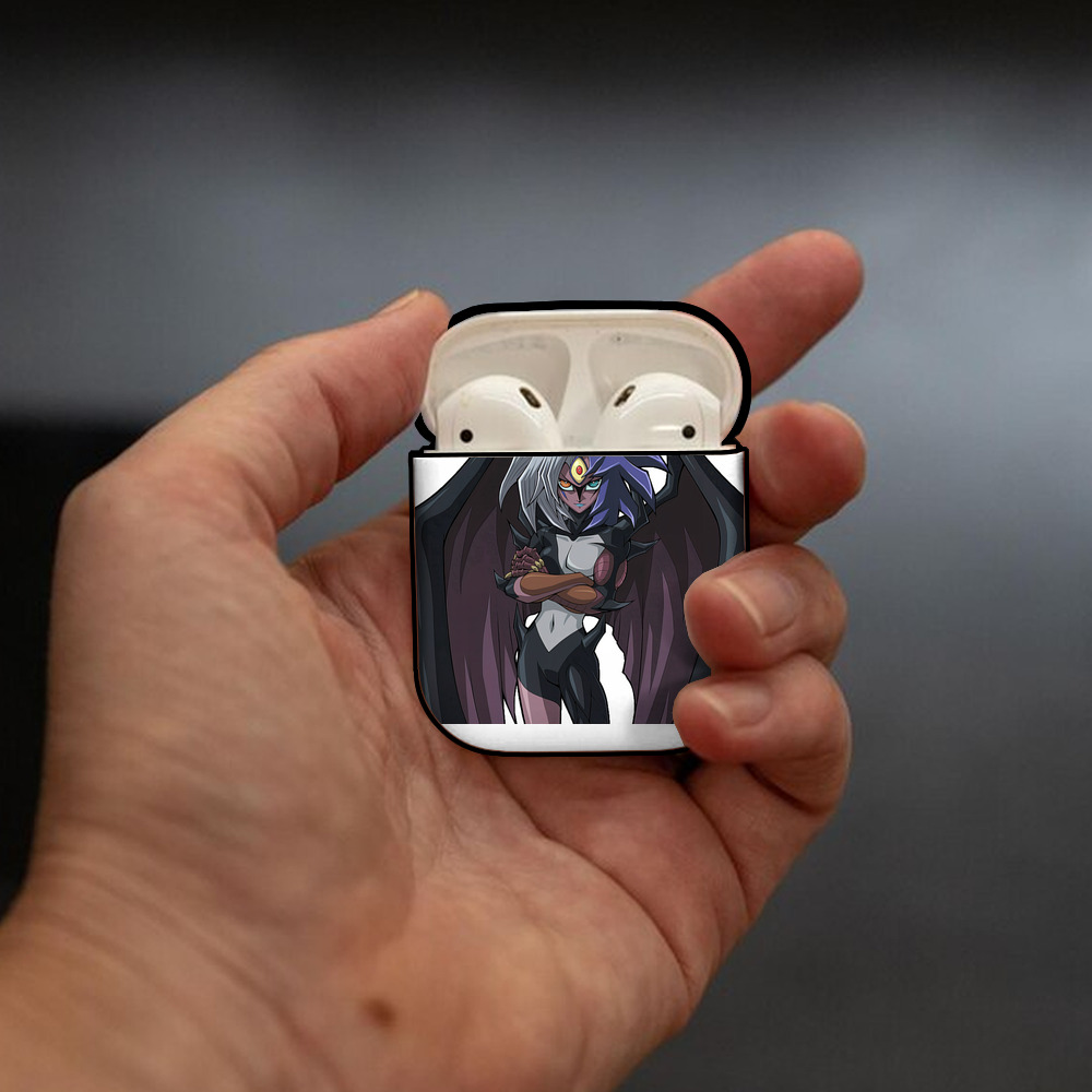 遊☆戯☆王 Yu-Gi-Oh! AirPods 第2世代保護ケース ハードシェル ブラック 耐衝撃・防指紋・カラビナ付き