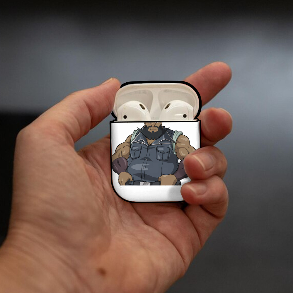 遊☆戯☆王 Yu-Gi-Oh! AirPods 第2世代保護ケース ハードシェル ブラック 耐衝撃・防指紋・カラビナ付き
