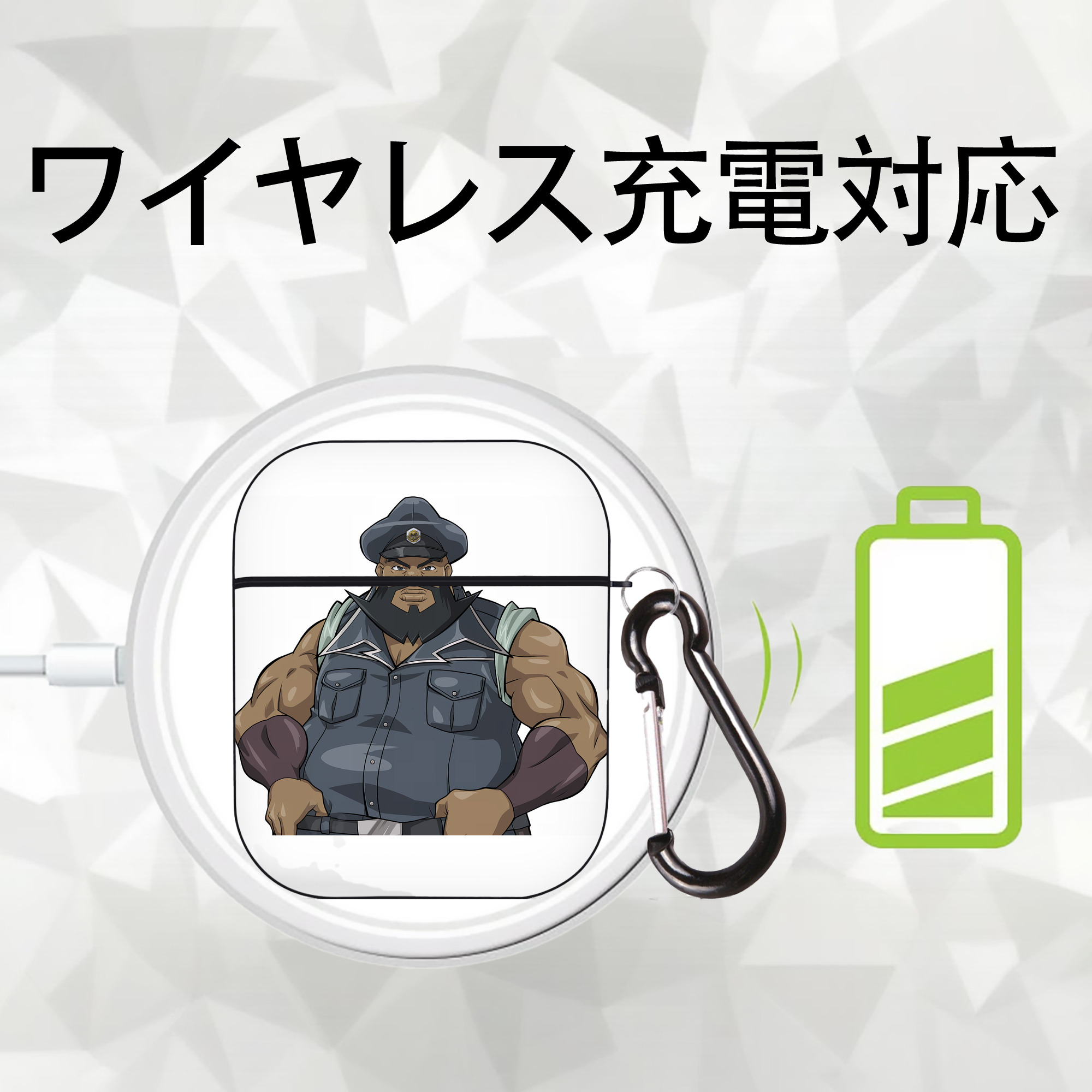 遊☆戯☆王 Yu-Gi-Oh! AirPods 第2世代保護ケース ハードシェル ブラック 耐衝撃・防指紋・カラビナ付き