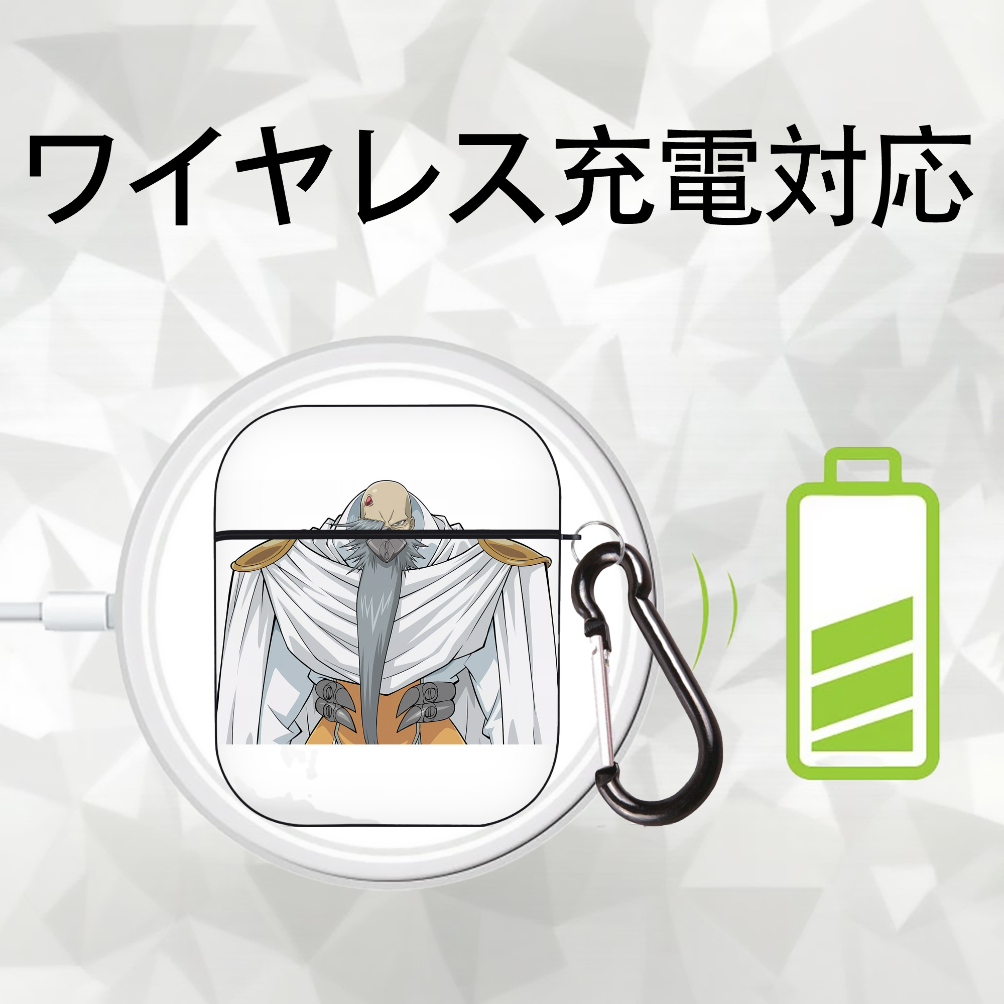 遊☆戯☆王 Yu-Gi-Oh! AirPods 第2世代保護ケース ハードシェル ブラック 耐衝撃・防指紋・カラビナ付き