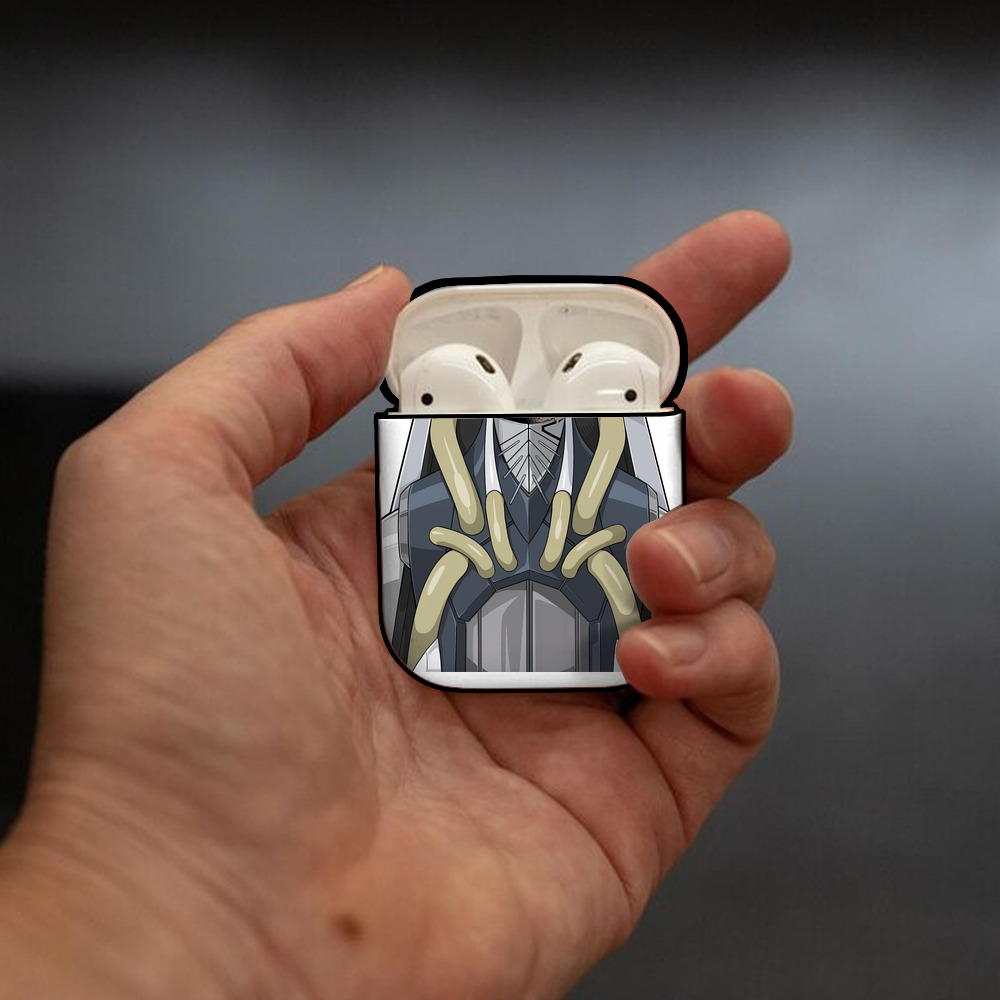 遊☆戯☆王 Yu-Gi-Oh! AirPods 第2世代保護ケース ハードシェル ブラック 耐衝撃・防指紋・カラビナ付き