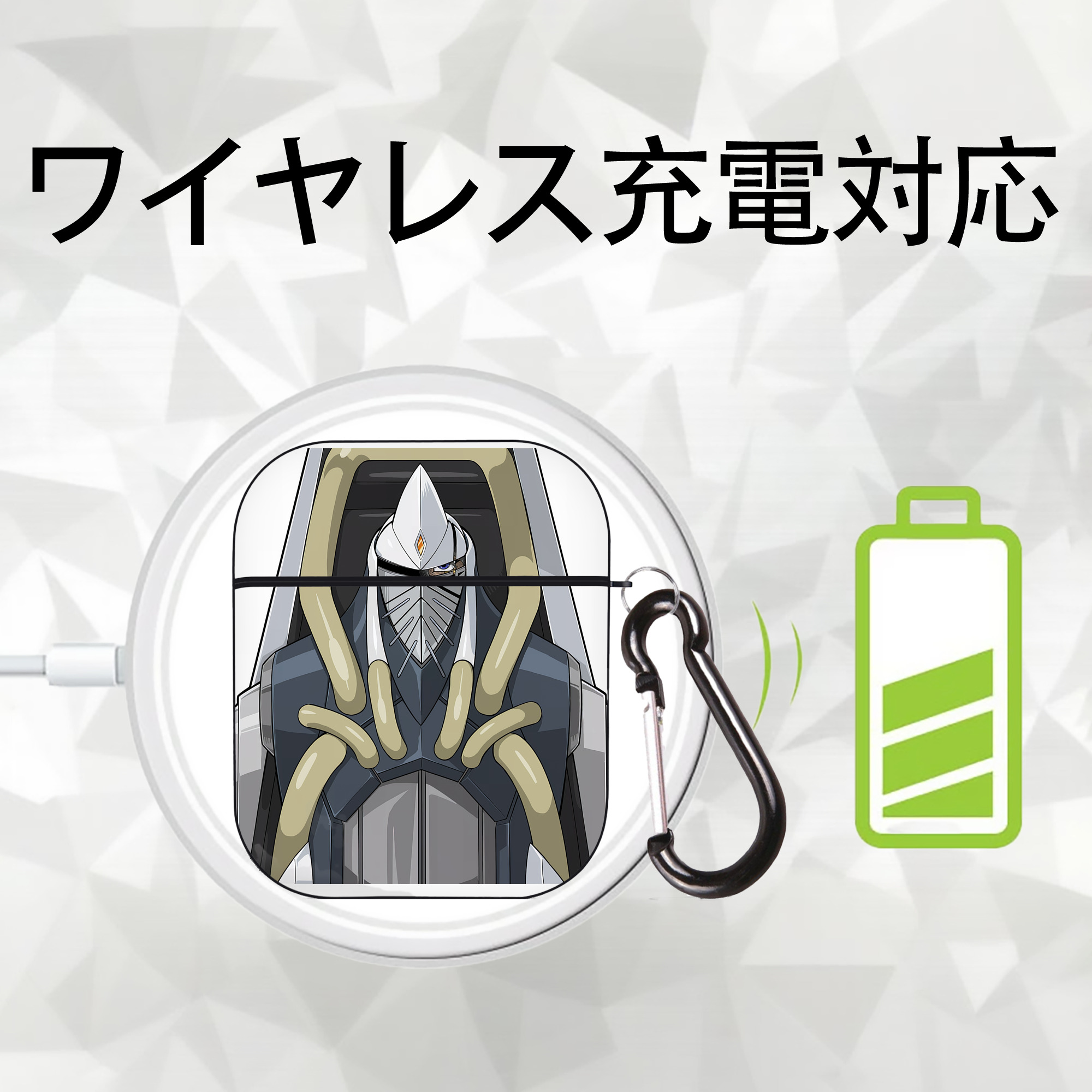 遊☆戯☆王 Yu-Gi-Oh! AirPods 第2世代保護ケース ハードシェル ブラック 耐衝撃・防指紋・カラビナ付き