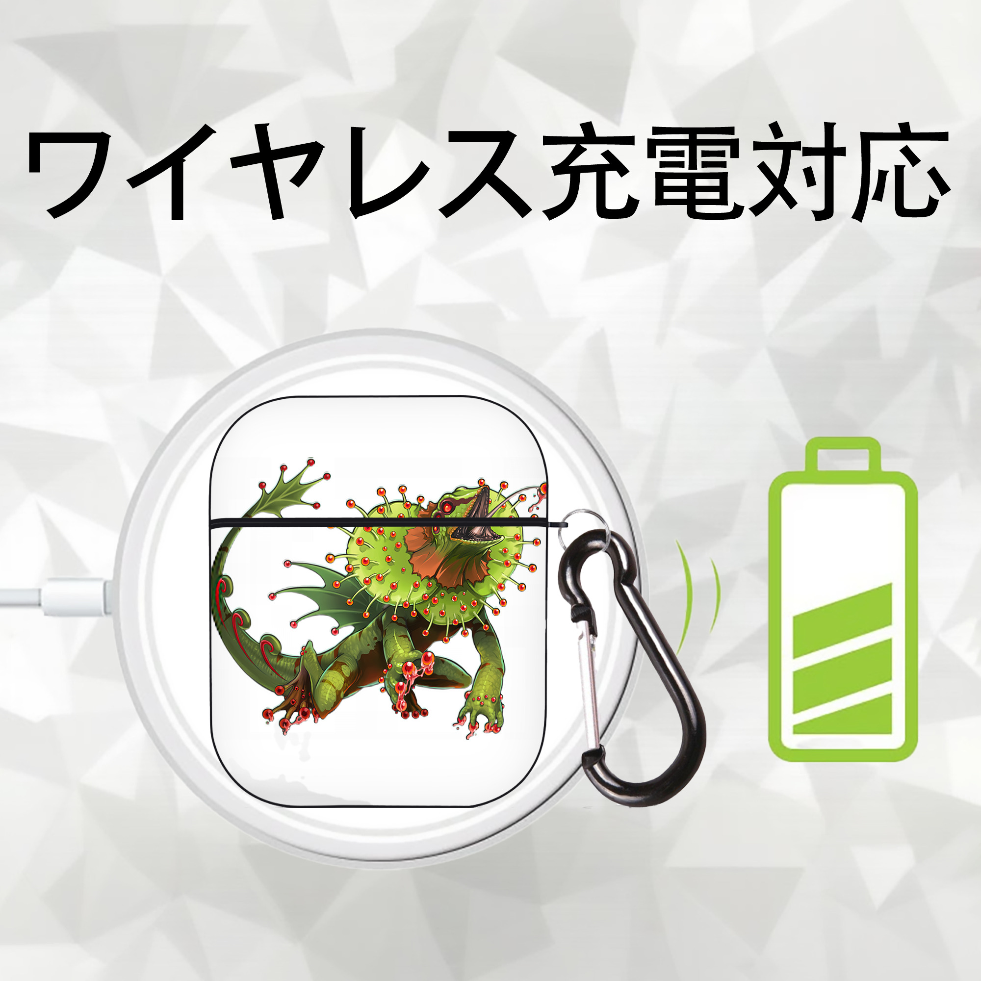遊☆戯☆王 Yu-Gi-Oh! AirPods 第2世代保護ケース ハードシェル ブラック 耐衝撃・防指紋・カラビナ付き