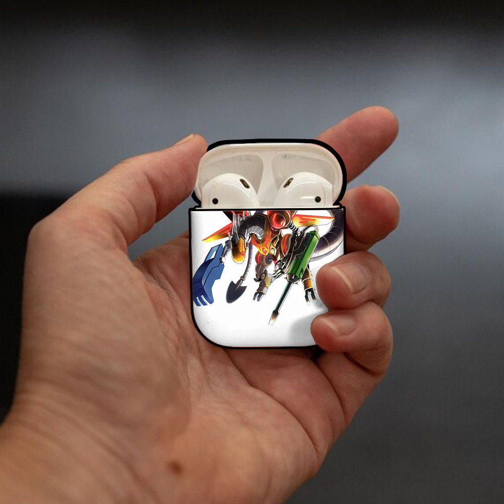 遊☆戯☆王 Yu-Gi-Oh! AirPods 第2世代保護ケース ハードシェル ブラック 耐衝撃・防指紋・カラビナ付き