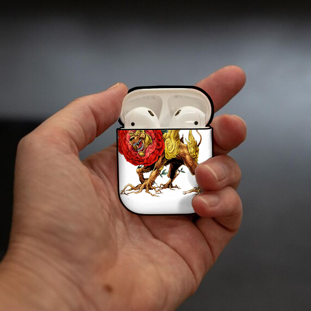 遊☆戯☆王 Yu-Gi-Oh! AirPods 第2世代保護ケース ハードシェル ブラック 耐衝撃・防指紋・カラビナ付き