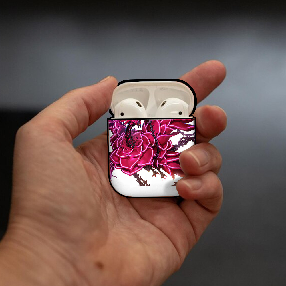 遊☆戯☆王 Yu-Gi-Oh! AirPods 第2世代保護ケース ハードシェル ブラック 耐衝撃・防指紋・カラビナ付き