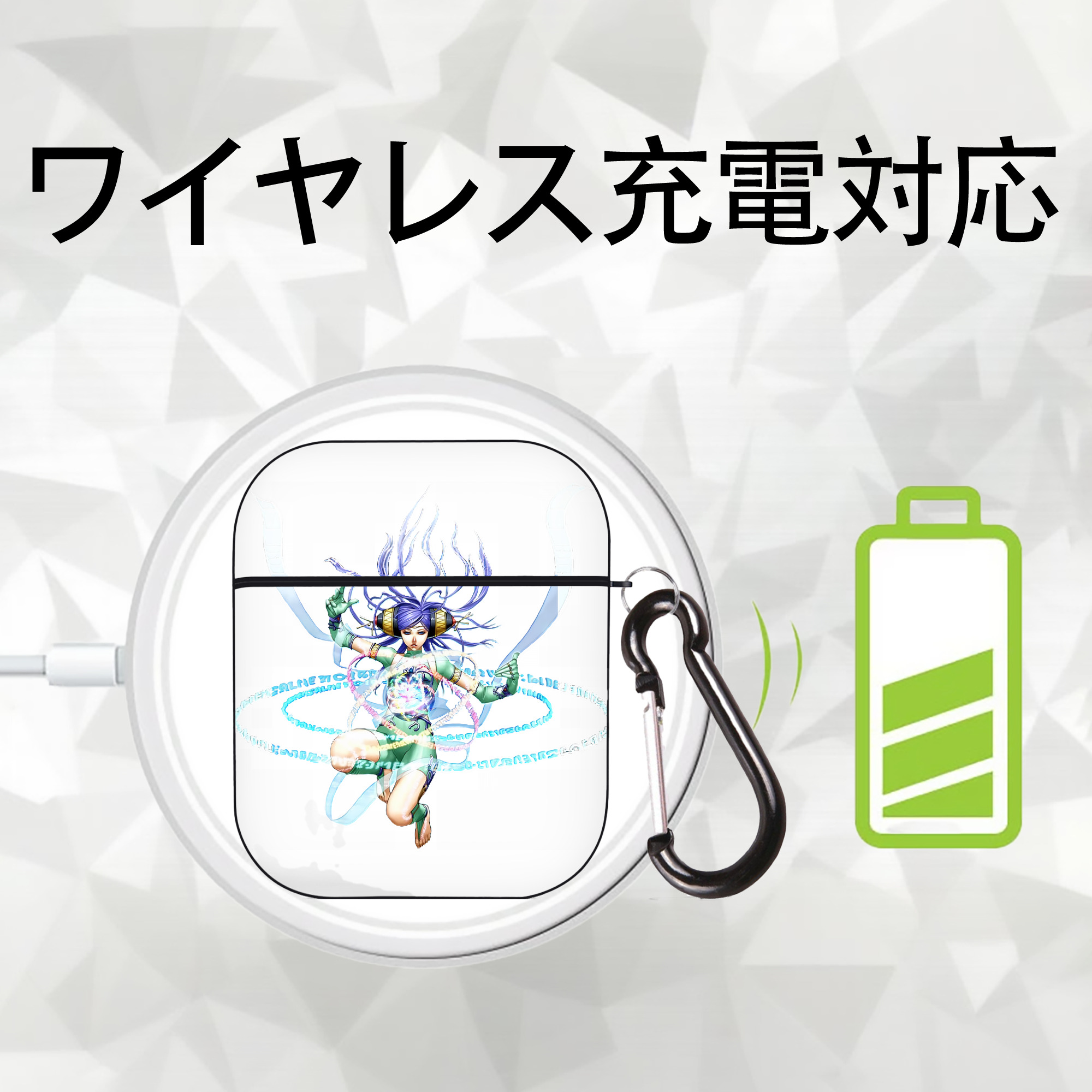 遊☆戯☆王 Yu-Gi-Oh! AirPods 第2世代保護ケース ハードシェル ブラック 耐衝撃・防指紋・カラビナ付き