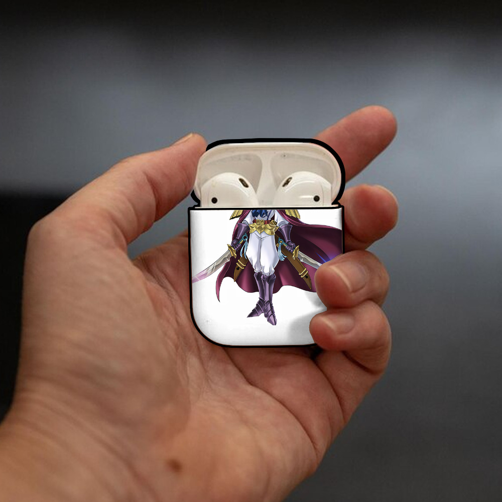 遊☆戯☆王 Yu-Gi-Oh! AirPods 第2世代保護ケース ハードシェル ブラック 耐衝撃・防指紋・カラビナ付き