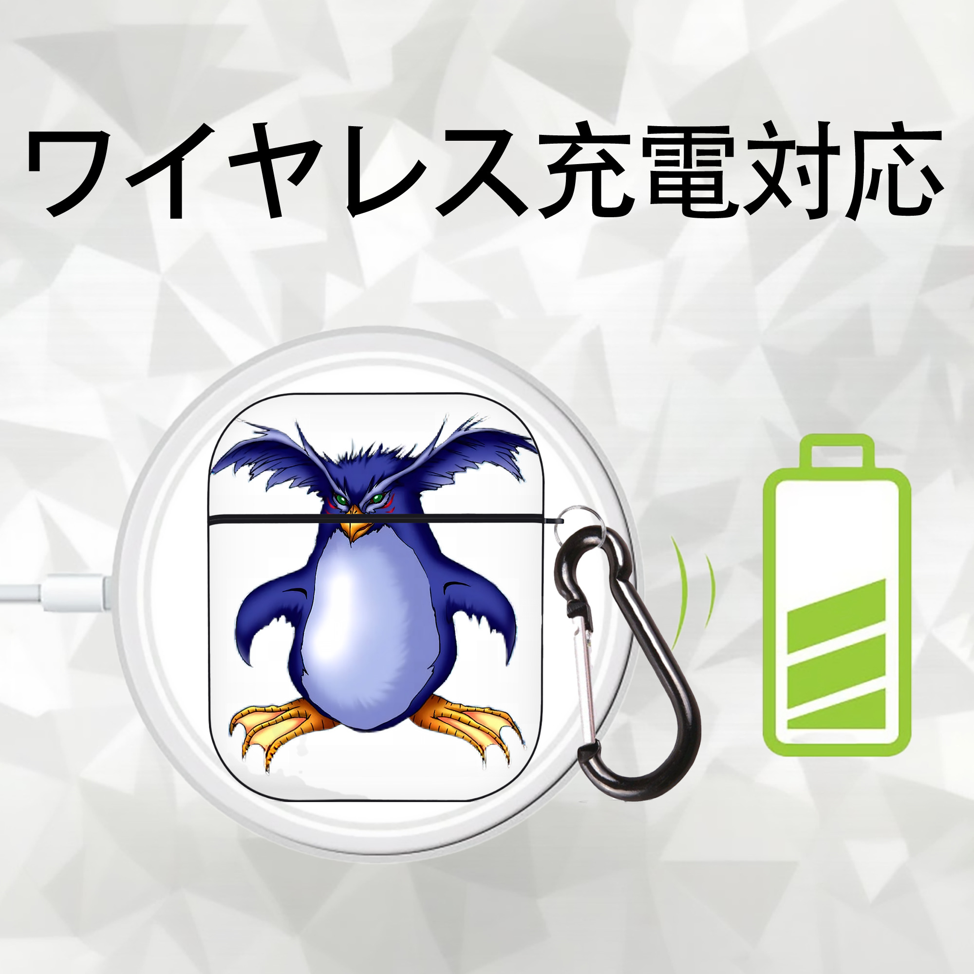 遊☆戯☆王 Yu-Gi-Oh! AirPods 第2世代保護ケース ハードシェル ブラック 耐衝撃・防指紋・カラビナ付き