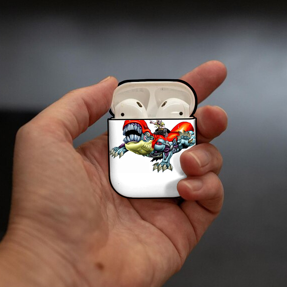 遊☆戯☆王 Yu-Gi-Oh! AirPods 第2世代保護ケース ハードシェル ブラック 耐衝撃・防指紋・カラビナ付き