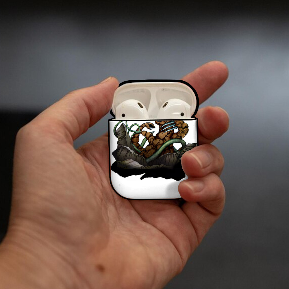 遊☆戯☆王 Yu-Gi-Oh! AirPods 第2世代保護ケース ハードシェル ブラック 耐衝撃・防指紋・カラビナ付き