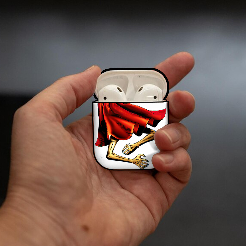 遊☆戯☆王 Yu-Gi-Oh! AirPods 第2世代保護ケース ハードシェル ブラック 耐衝撃・防指紋・カラビナ付き