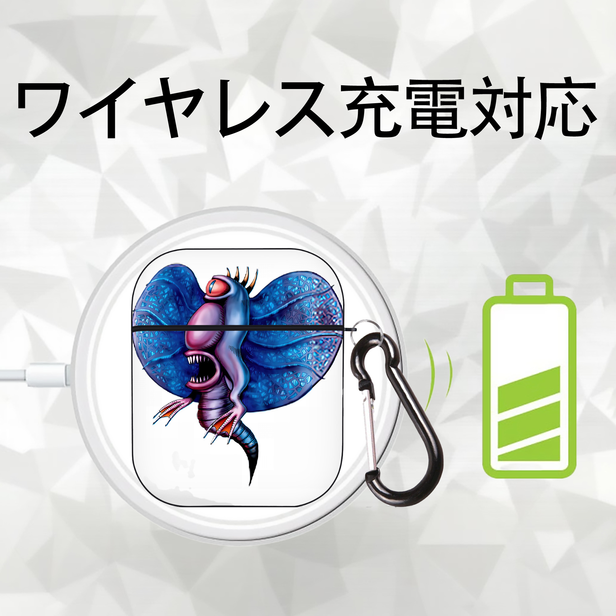 遊☆戯☆王 Yu-Gi-Oh! AirPods 第2世代保護ケース ハードシェル ブラック 耐衝撃・防指紋・カラビナ付き