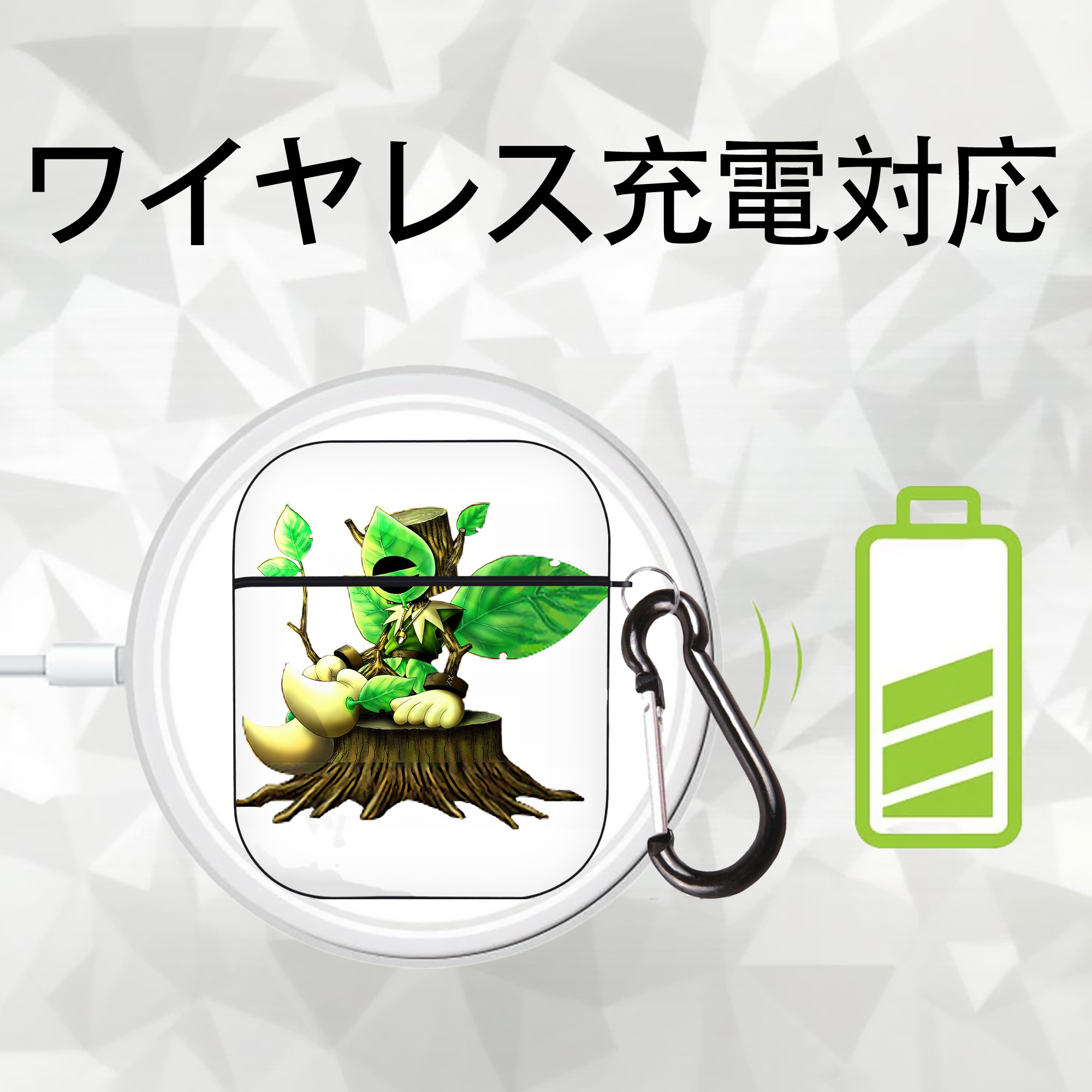 遊☆戯☆王 Yu-Gi-Oh! AirPods 第2世代保護ケース ハードシェル ブラック 耐衝撃・防指紋・カラビナ付き